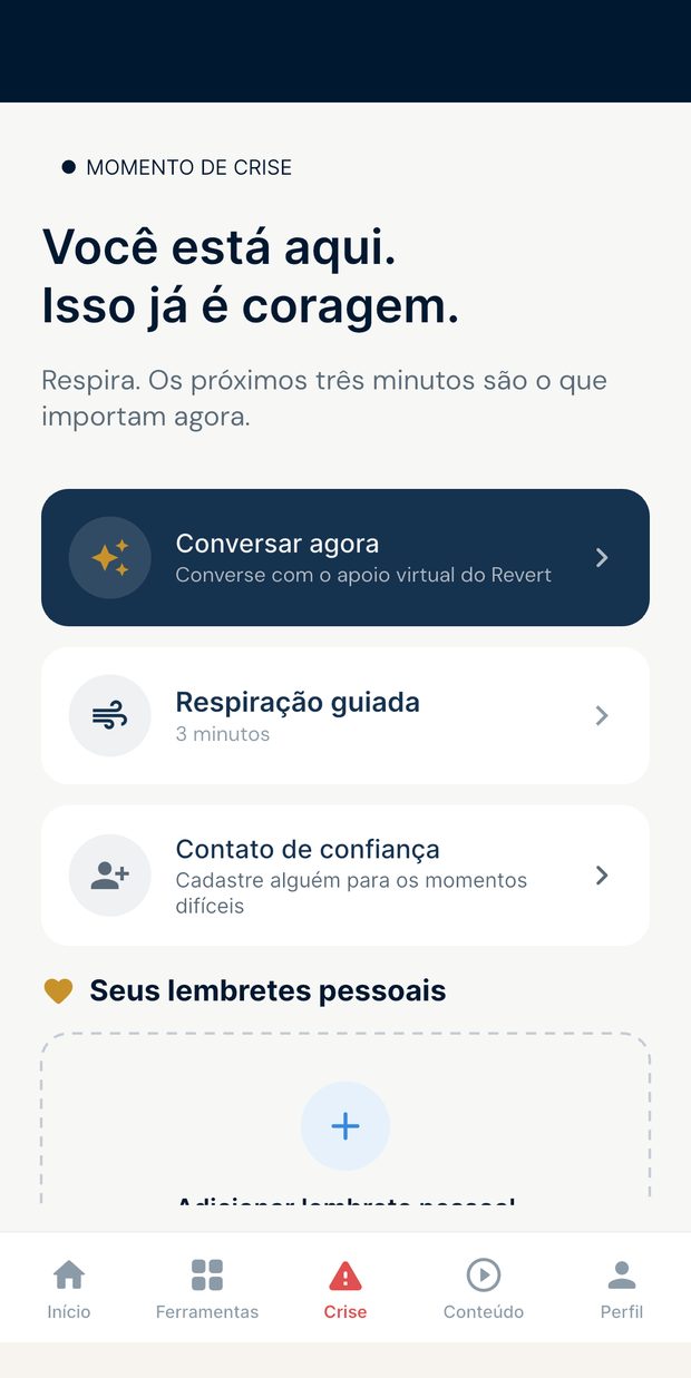Apoio no momento difícil