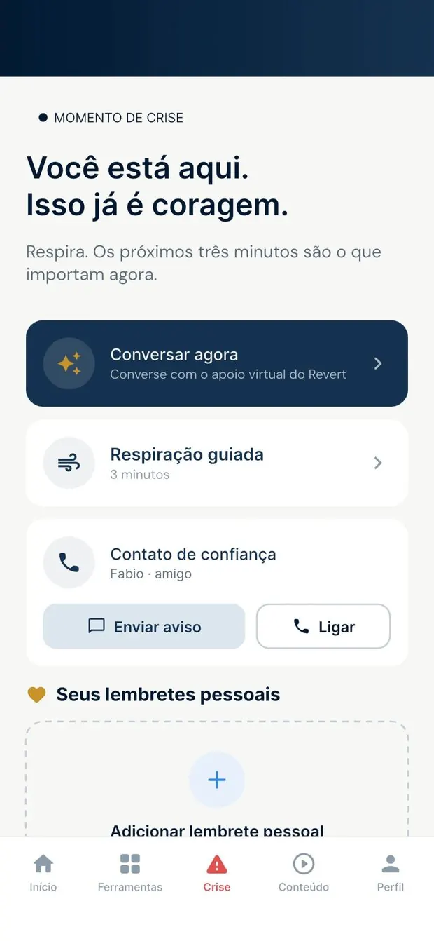 Apoio no momento difícil