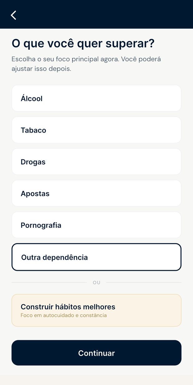 Escolha o seu foco